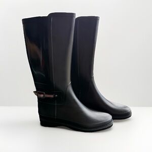 Henry Ferrera Womens Tall Black Rain Boots Waterproof  9 Outdoor Garden